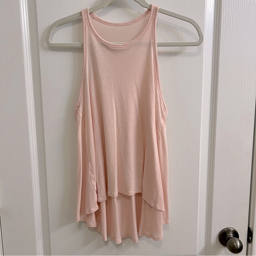 lululemon Baby Pink Flowy Yoga Tank Size 4